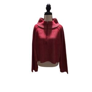 Zenana Mock-Neck 1/4 zip Cropped Sweater – NWT – Oversized & Cozy large